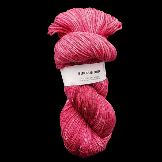 Trachtenwolle "BURGUNDER" | 4-fädig | 100g | handgefärbt | 474