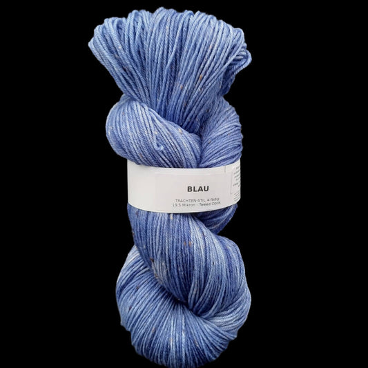 Trachtenwolle "BLAU" | 4-fädig | 100g | handgefärbt | 475