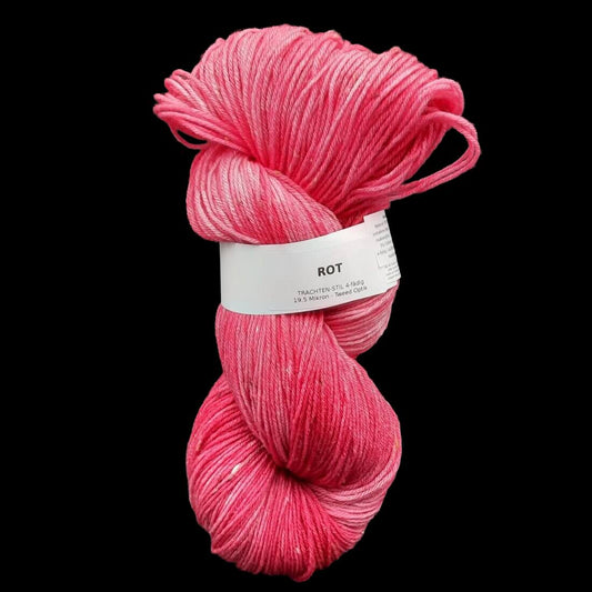 Trachtenwolle "ROT" | 4-fädig | 100g | handgefärbt | 478