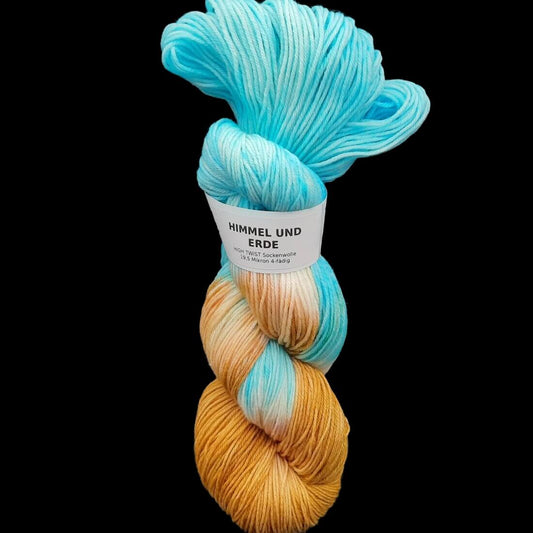 HIGH TWIST Sockenwolle "HIMMEL UND ERDE" | 100g | handgefärbt | 608