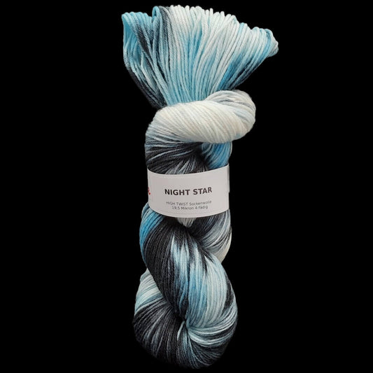 HIGH TWIST Sockenwolle "NIGHT STAR" | 100g | handgefärbt | 641
