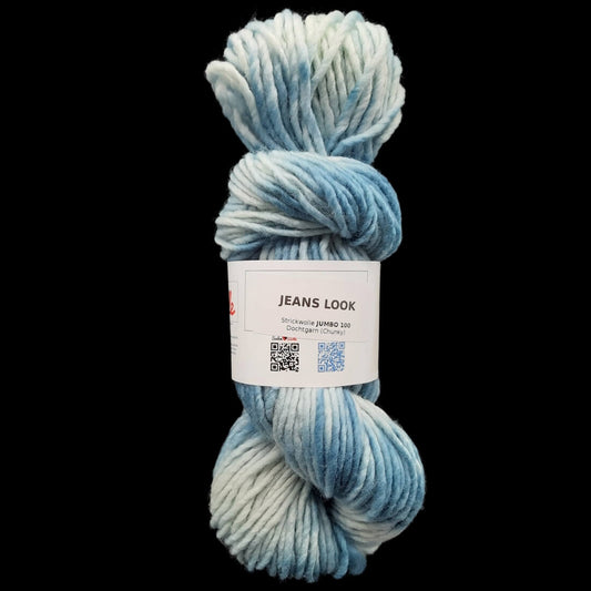 JUMBO 100 "JEANS LOOK" | Chunky | 100g | handgefärbt