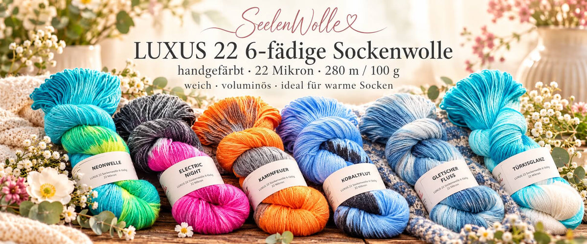 LUXUS 22 6-fädige Sockenwolle