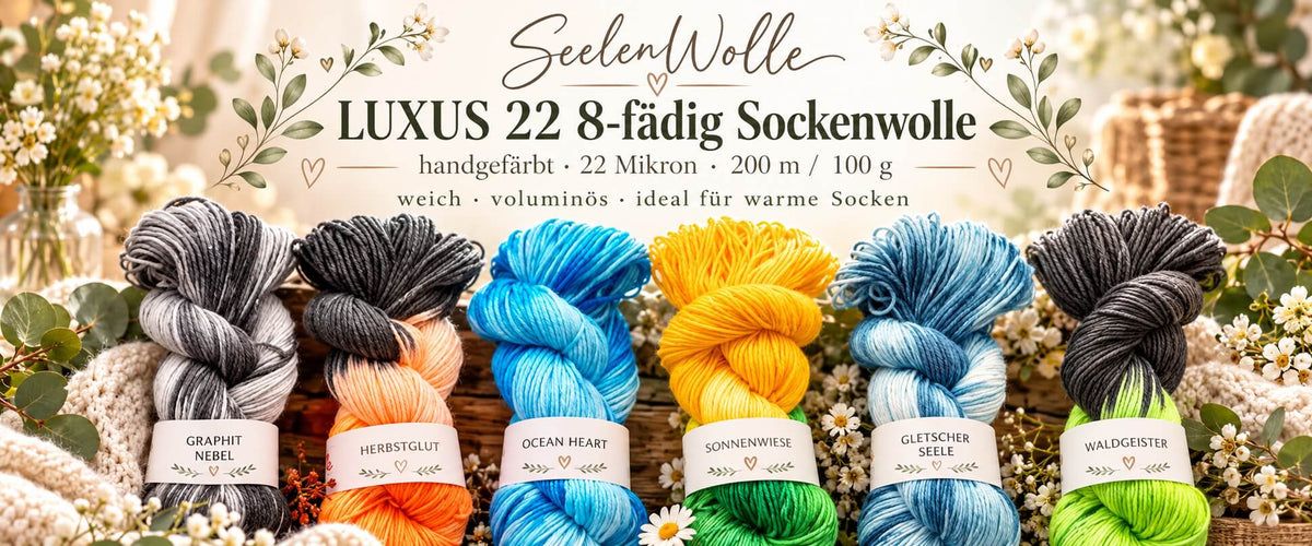LUXUS 22 8-fädige Sockenwolle